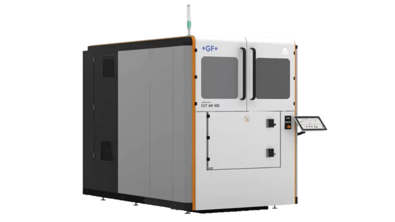 AddUp Cut AM 500 wire EDM machine used to remove printed parts from the build plate