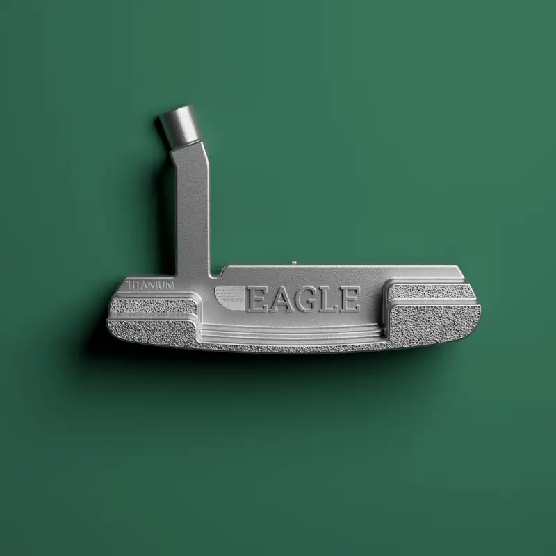 Rendered Eagle titanium putter head with lightweight lattice detailing
